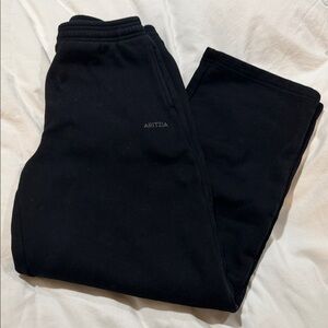 Aritzia Boyfriend Fit Black Sweatfleece Cozy Fleece Sweatpants xs